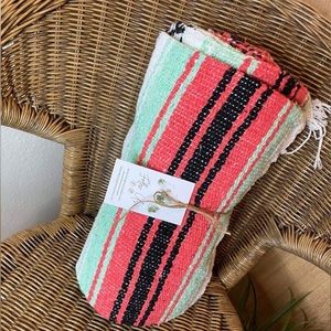 Authentic Mexican Blanket Recycled Textile Beach Blanket